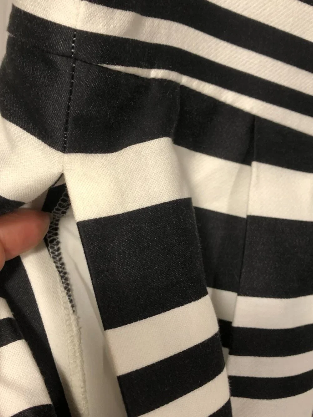 Loft black and white striped skirt, black/white, 12 - Picture 4 of 12